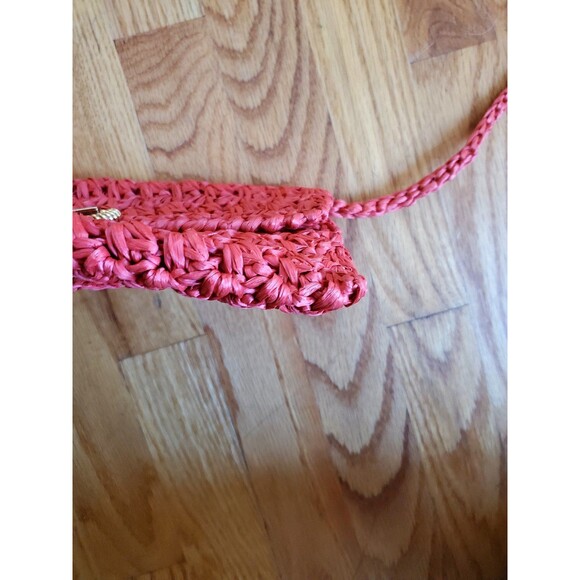 Vintage red straw Pappagallo bag made in Italy - Picture 4 of 10